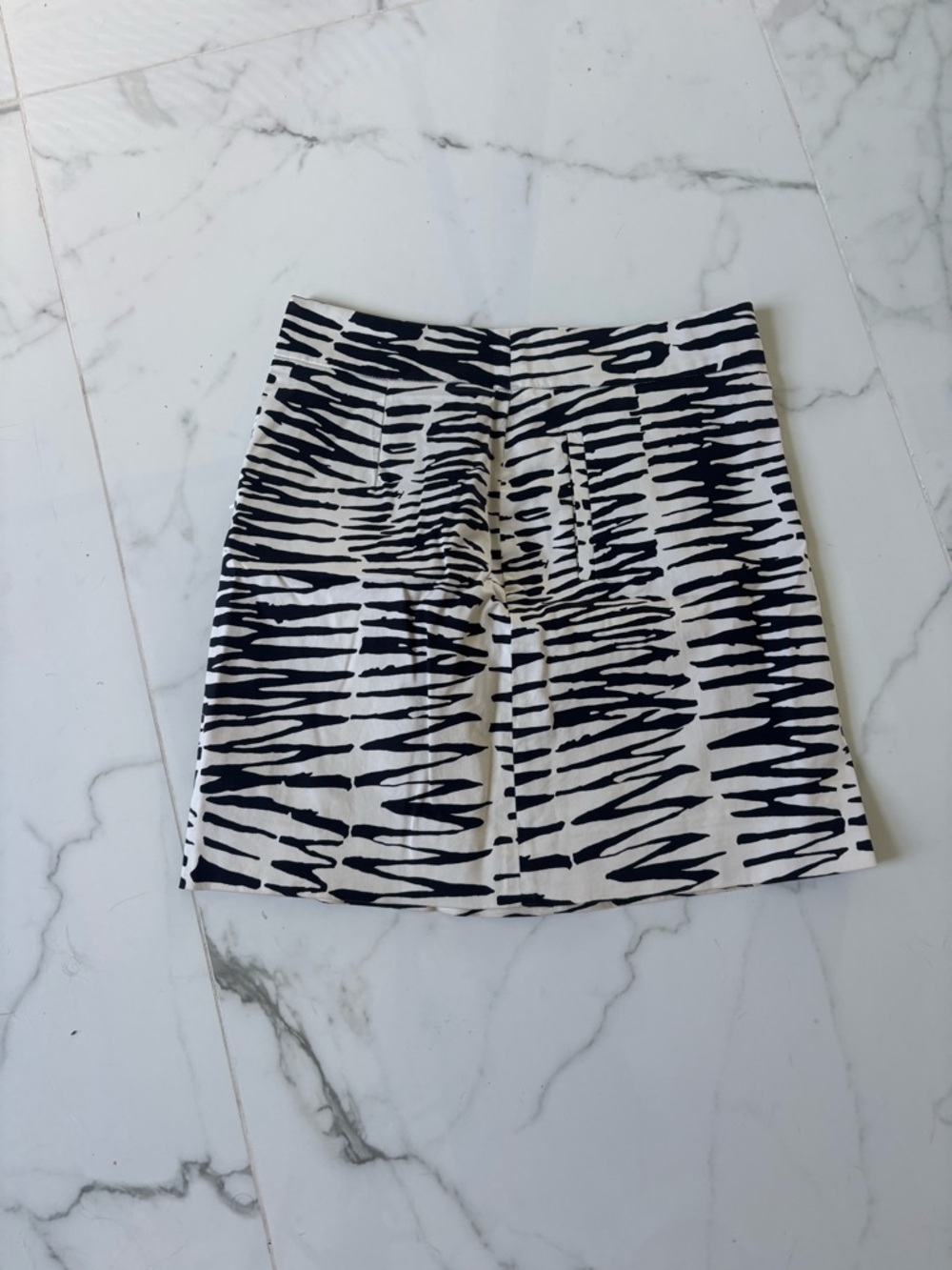 Banana Republic Black and White Zebra Print Mini Skirt - Trina Turk Collection